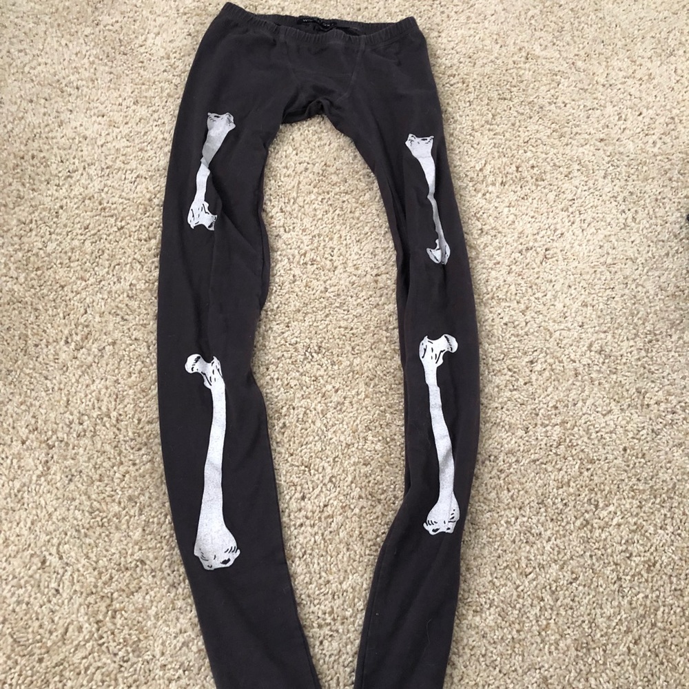 Wildfox skeleton leggings